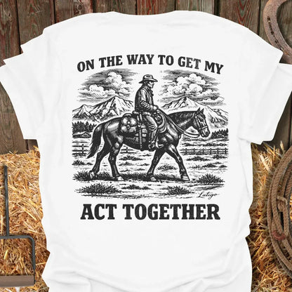 Printify T-Shirt White / S Act Together Tee