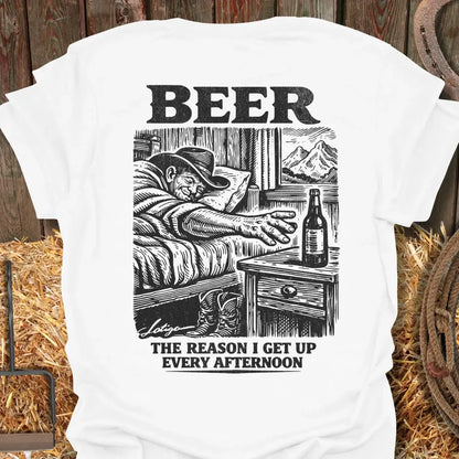 Printify T-Shirt White / S Afternoon Beer Tee