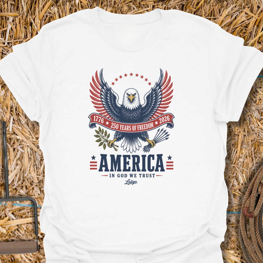 Printify T-Shirt White / S American 250 Tee