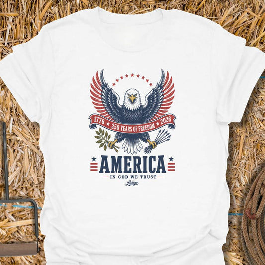Printify T-Shirt White / S American 250 Tee