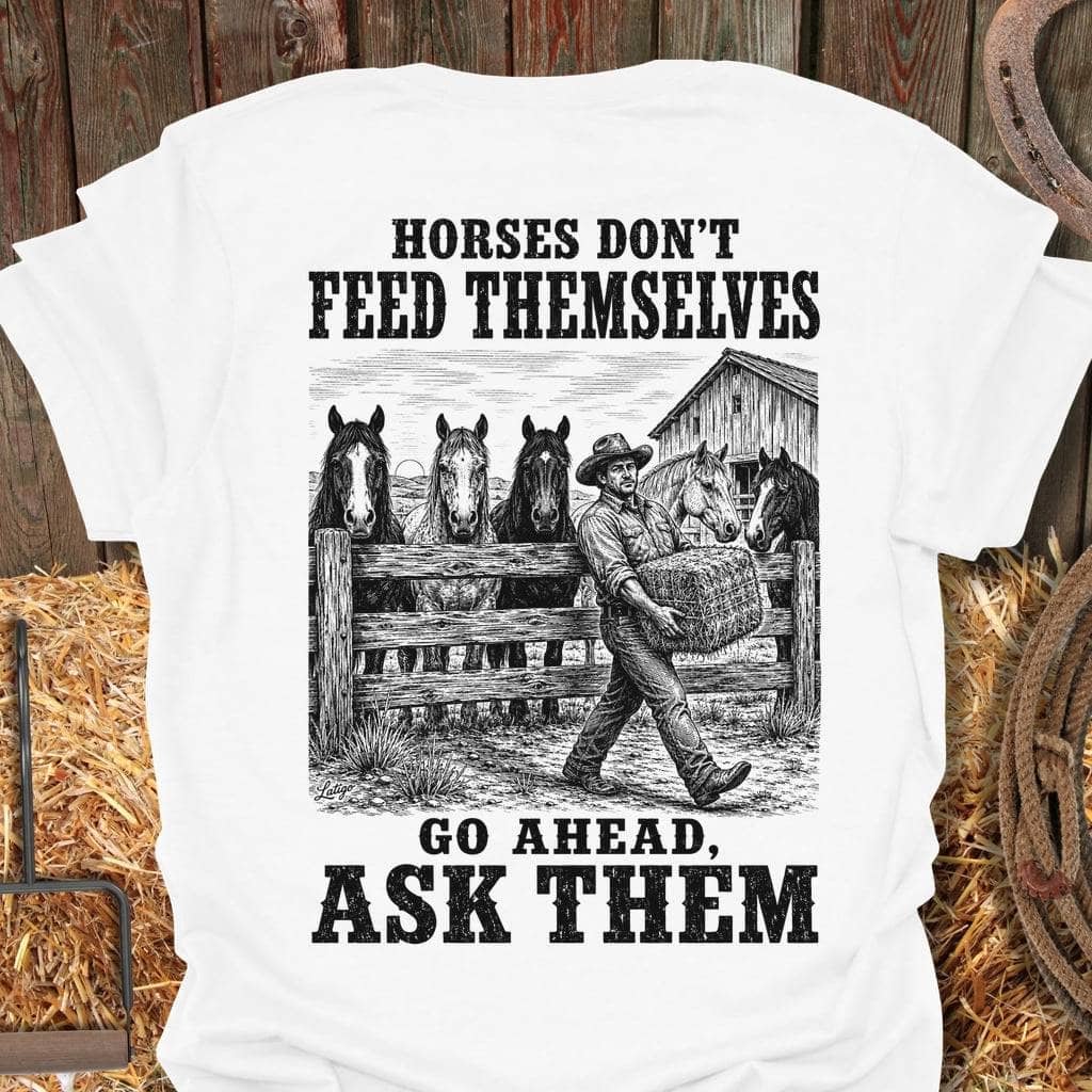 Printify T-Shirt White / S Ask Them Tee