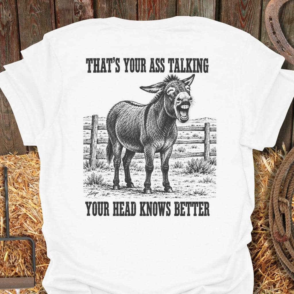 Printify T-Shirt White / S Ass Talking Tee