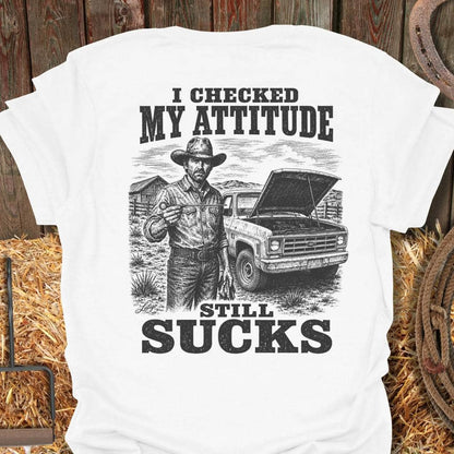 Printify T-Shirt White / S Attitude Check Tee