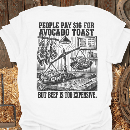 Printify T-Shirt White / S Avocado Toast Tee