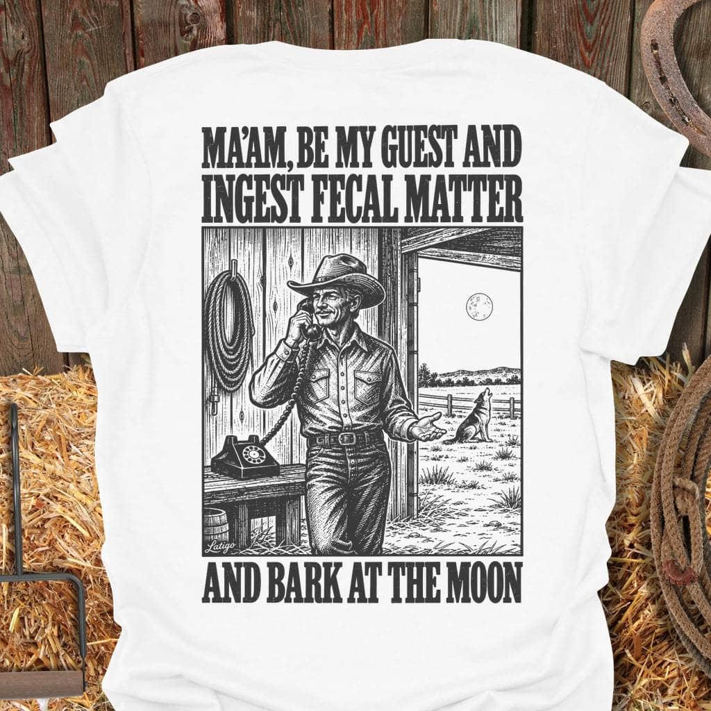 Printify T-Shirt White / S Bark At The Moon Tee