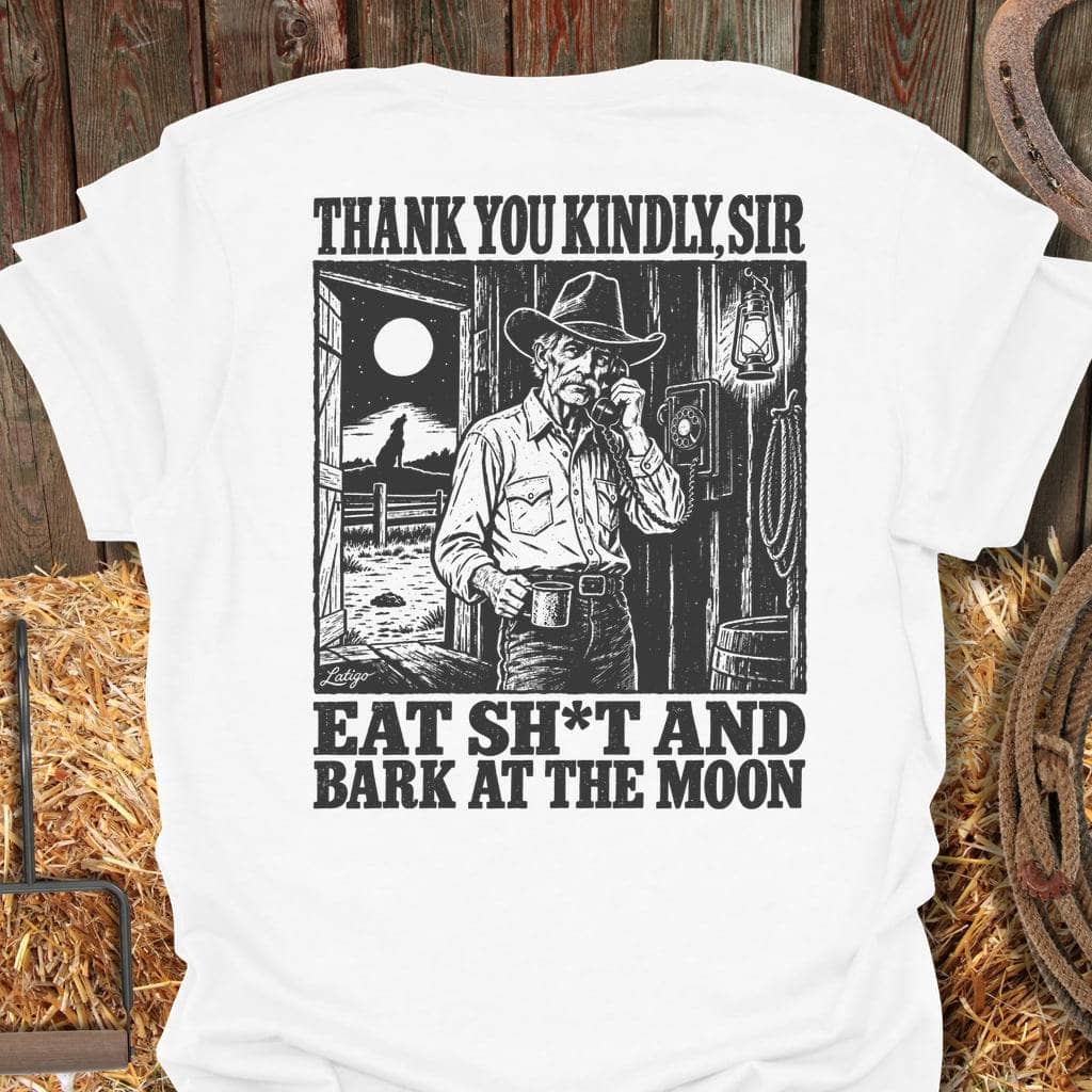 Printify T-Shirt White / S Bark At The Moon Tee