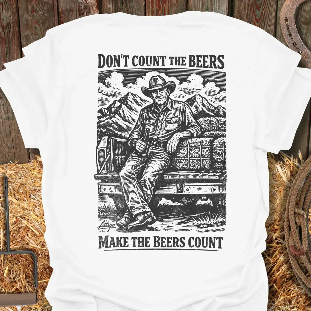 Printify T-Shirt White / S Beers Count Tee