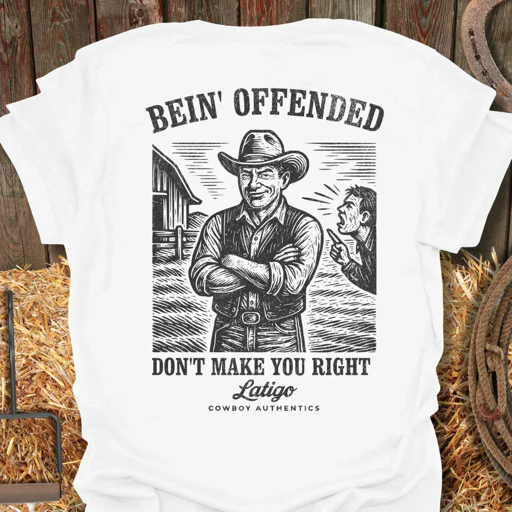 Printify T-Shirt White / S Bein' Offended Tee