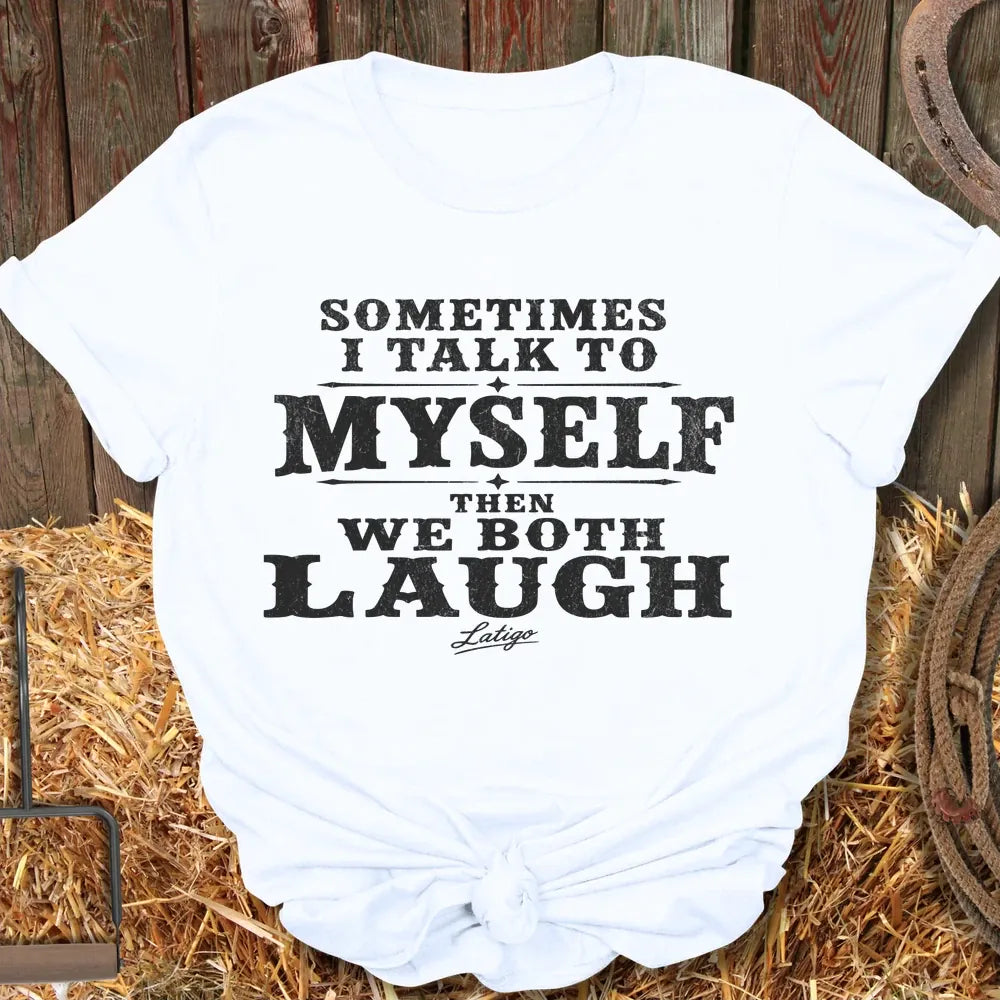 Printify T-Shirt White / S Both Laugh Tee