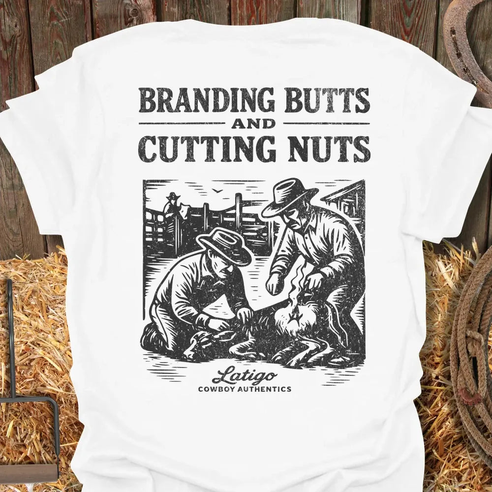 Printify T-Shirt White / S Branding Butts