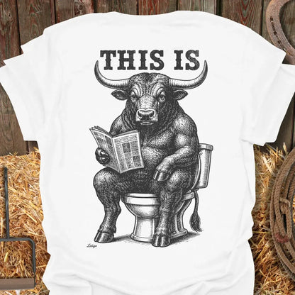 Printify T-Shirt White / S Bull Tee