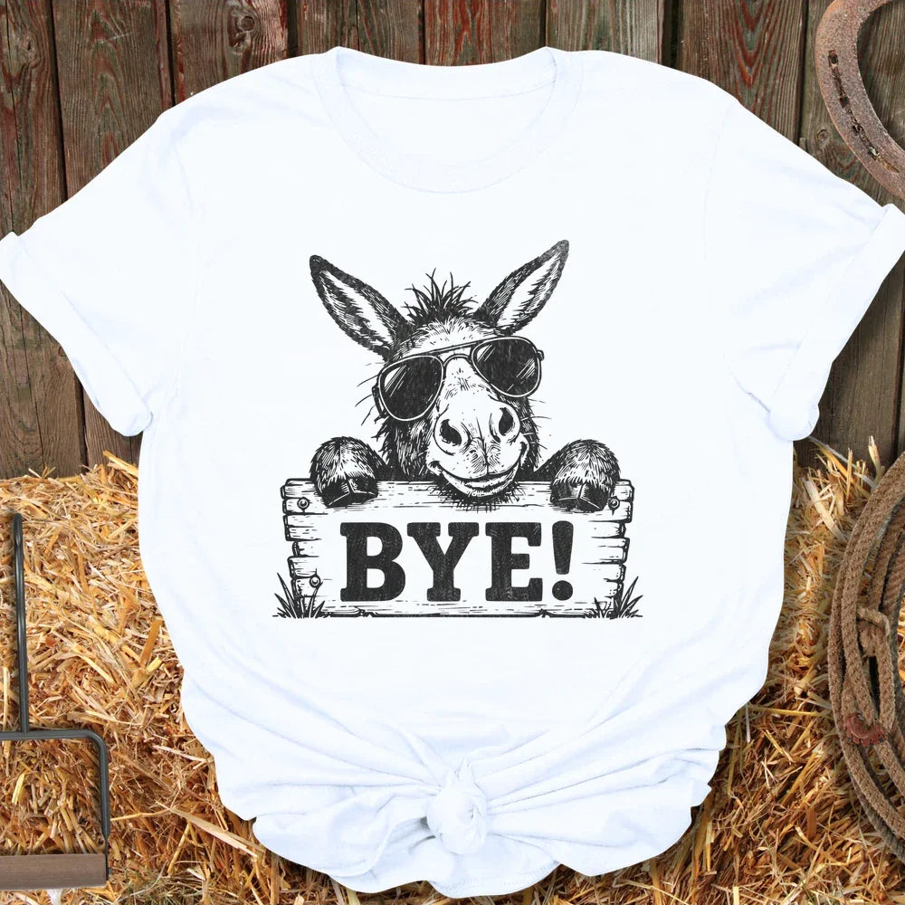 Printify T-Shirt White / S Bye Tee