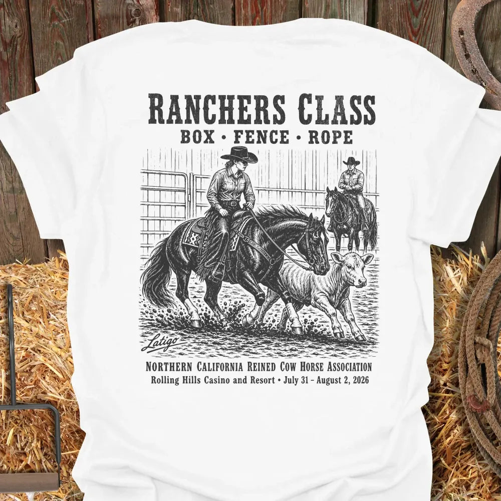 Printify T-Shirt White / S California Reined Cow Horse Association 1 Tee