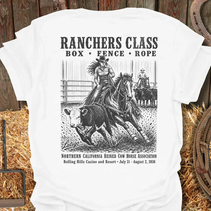 Printify T-Shirt White / S California Reined Cow Horse Association 2 Tee
