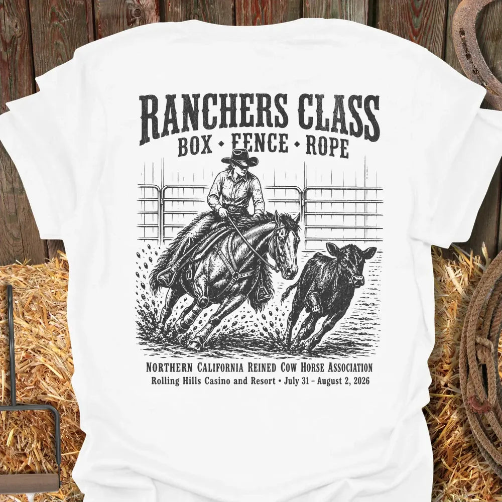 Printify T-Shirt White / S California Reined Cow Horse Association 4 Tee