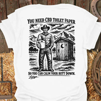 Printify T-Shirt White / S CBD Toilet Paper Tee