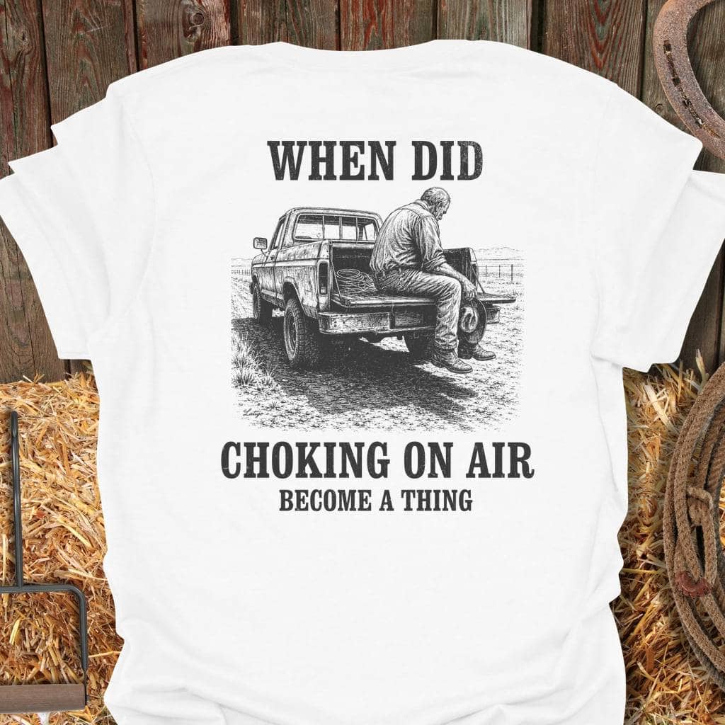 Printify T-Shirt White / S Choking On Air Tee