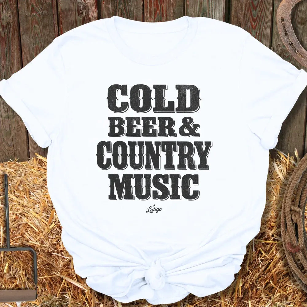 Printify T-Shirt White / S Cold Beer Tee