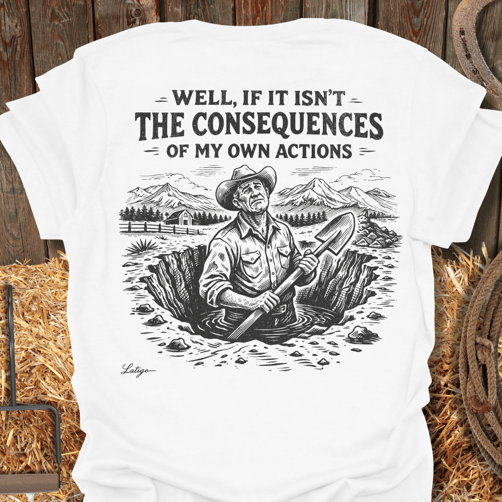 Printify T-Shirt White / S Consequences Tee