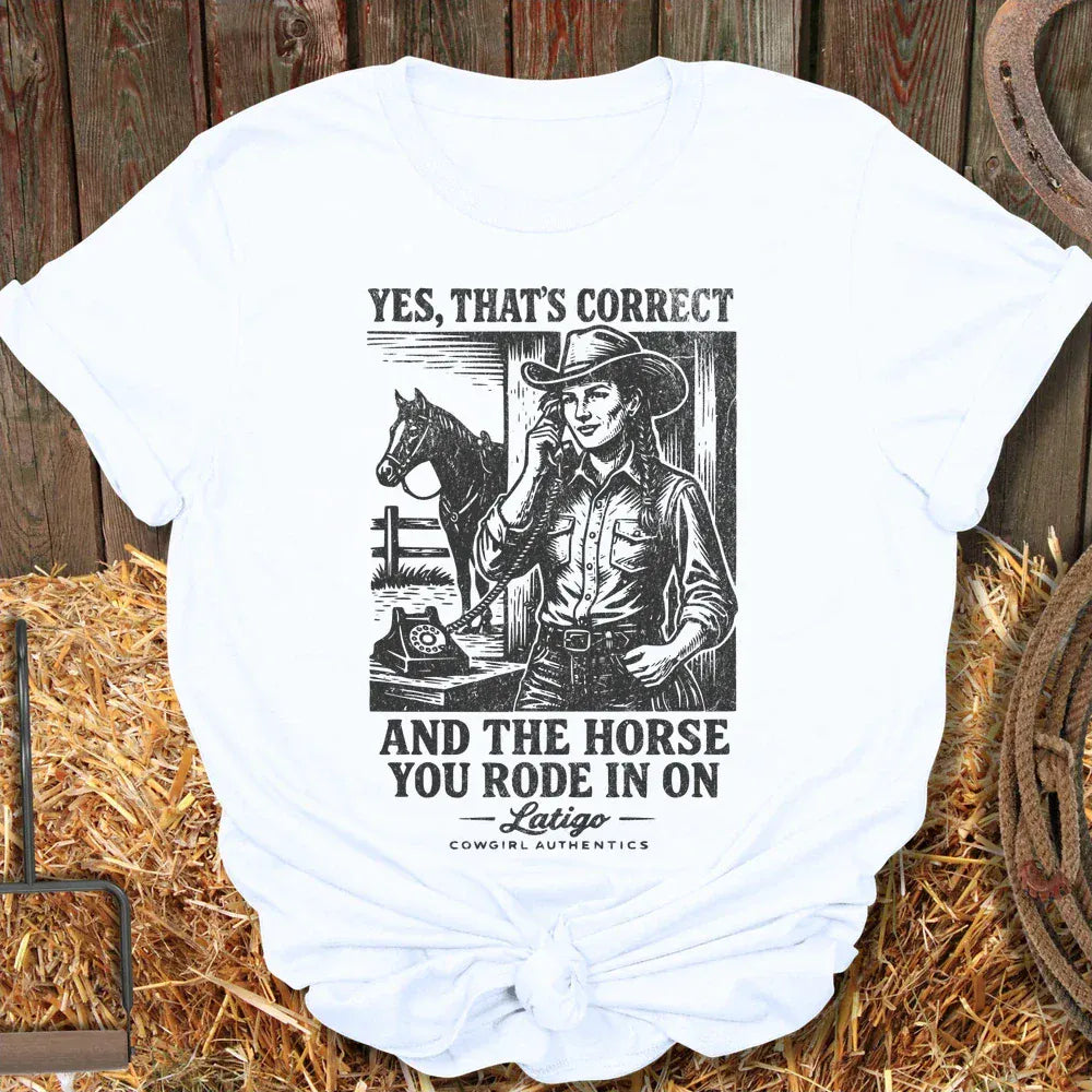 Printify T-Shirt White / S Correct Cowgirl Front Tee