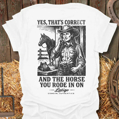 Printify T-Shirt White / S Correct Cowgirl Tee