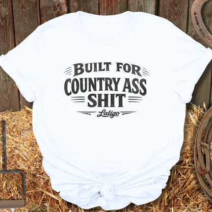 Printify T-Shirt White / S Country Ass Shit Tee