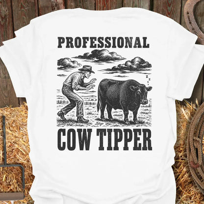 Printify T-Shirt White / S Cow Tipper Tee