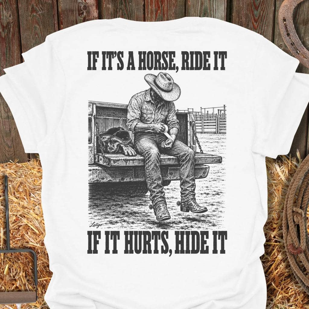 Printify T-Shirt White / S Cowboy Logic Tee