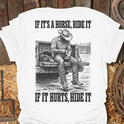 Printify T-Shirt White / S Cowboy Logic Tee