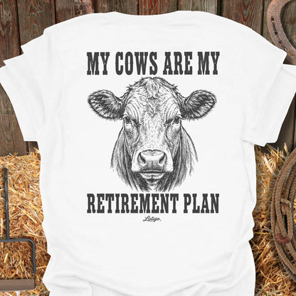 Printify T-Shirt White / S Cows Retirement Tee