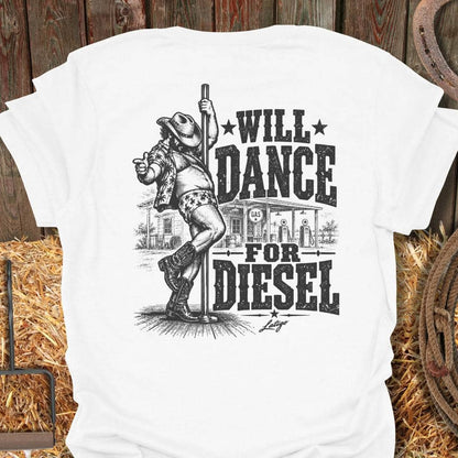 Printify T-Shirt White / S Dance For Diesel Tee