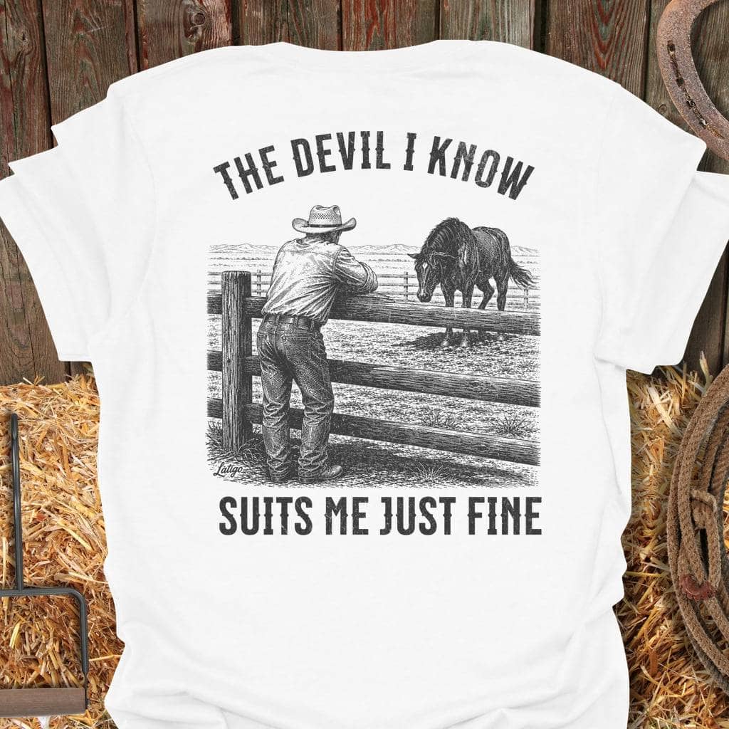Printify T-Shirt White / S Devil I Know Tee