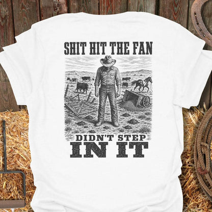 Printify T-Shirt White / S Didn't Step In It Tee
