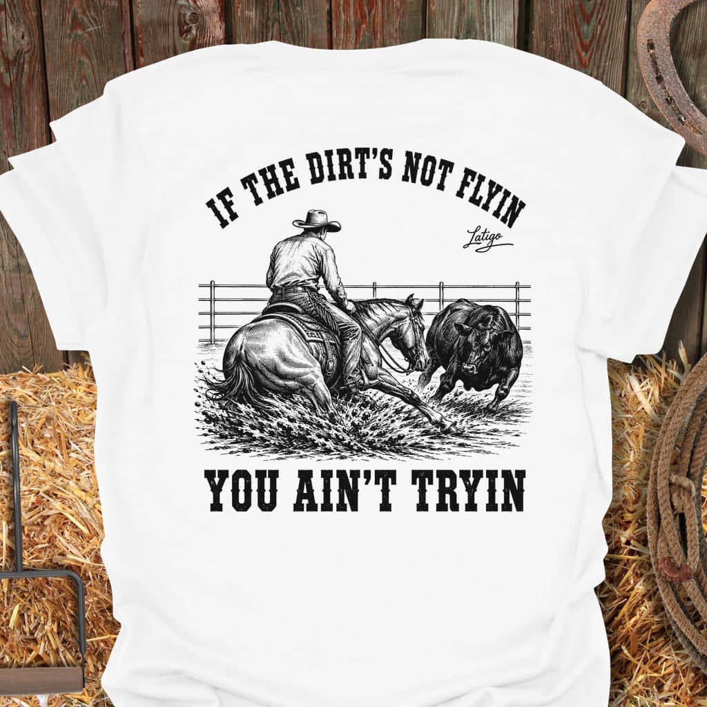 Printify T-Shirt White / S Dirt Flyin Tee