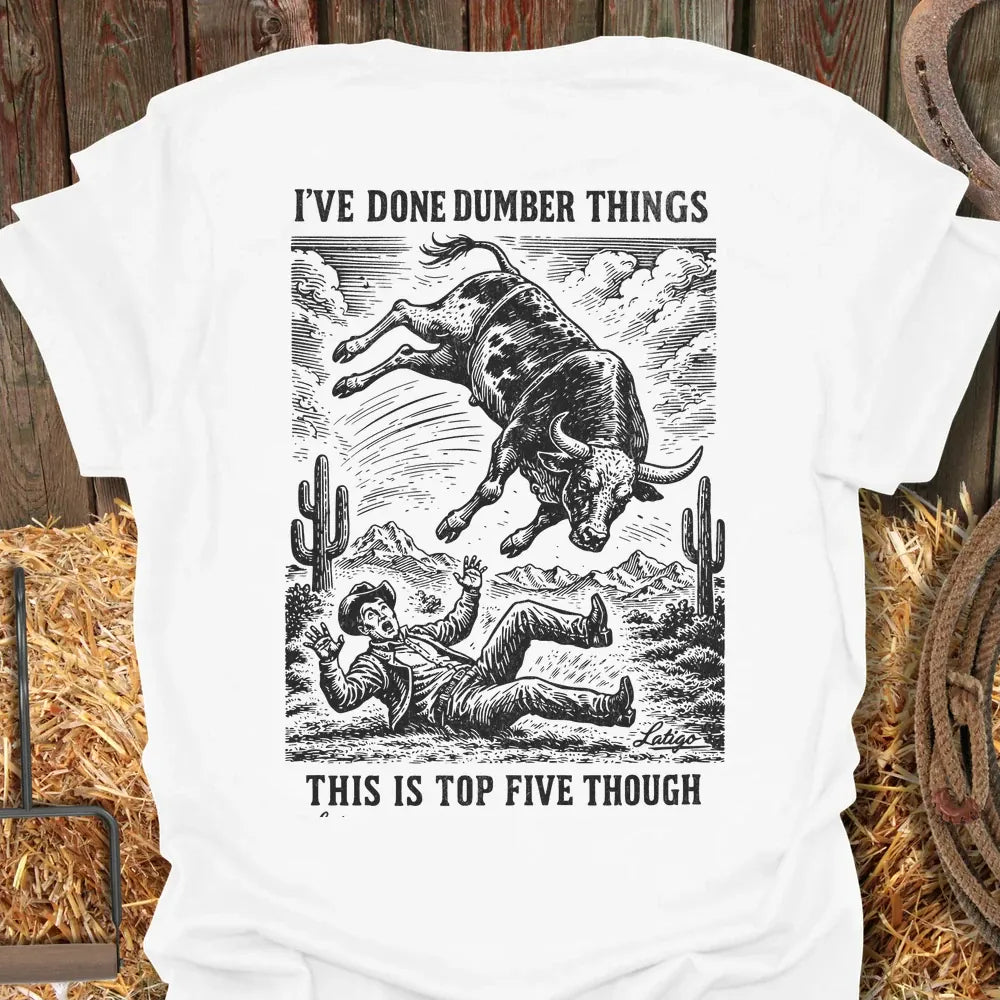 Printify T-Shirt White / S Dumber Things Tee
