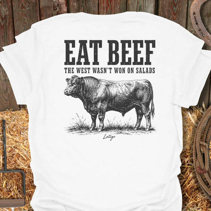 Printify T-Shirt White / S Eat Beef Tee