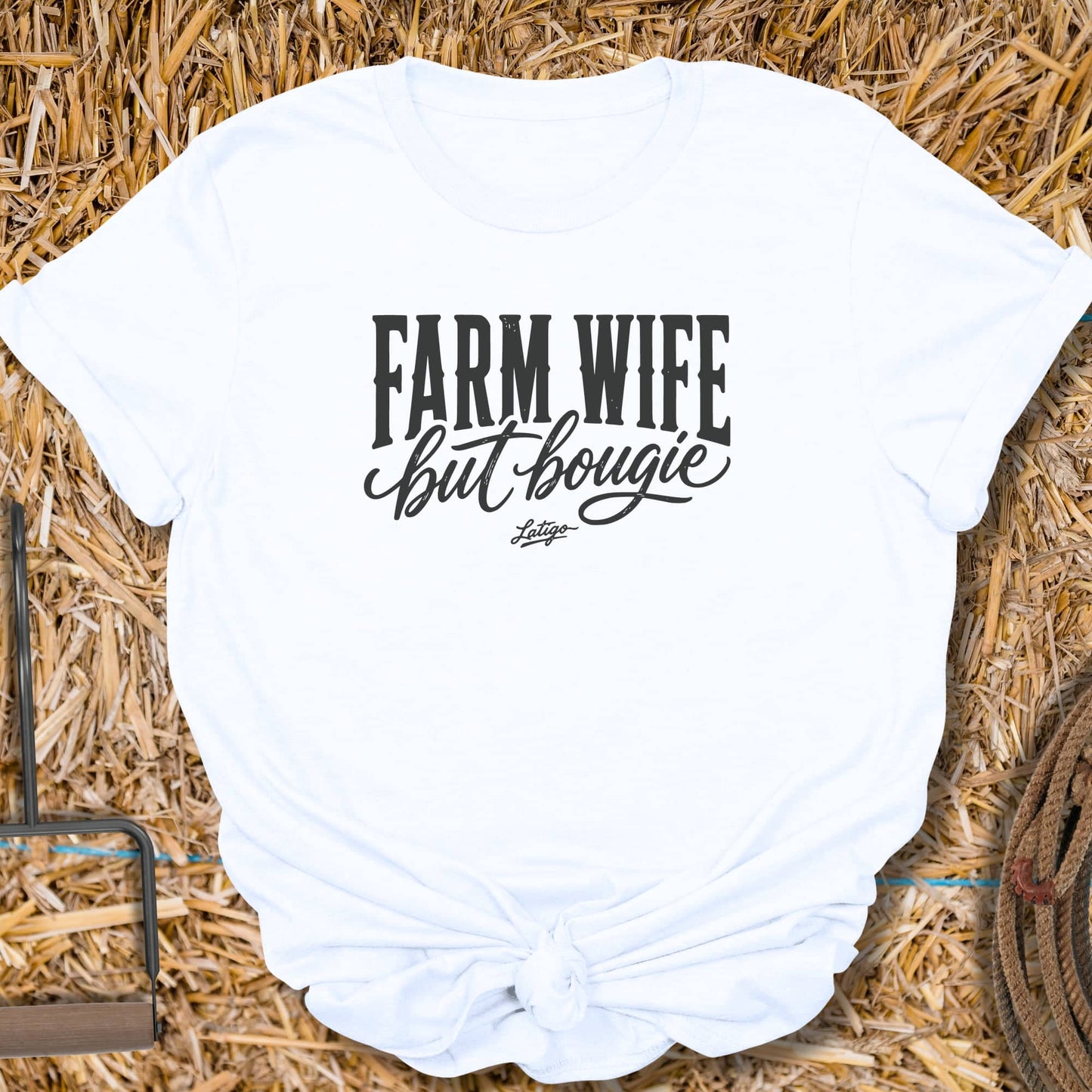 Printify T-Shirt White / S Farm Wife Tee