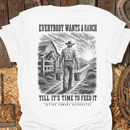 Printify T-Shirt White / S Feed It Tee