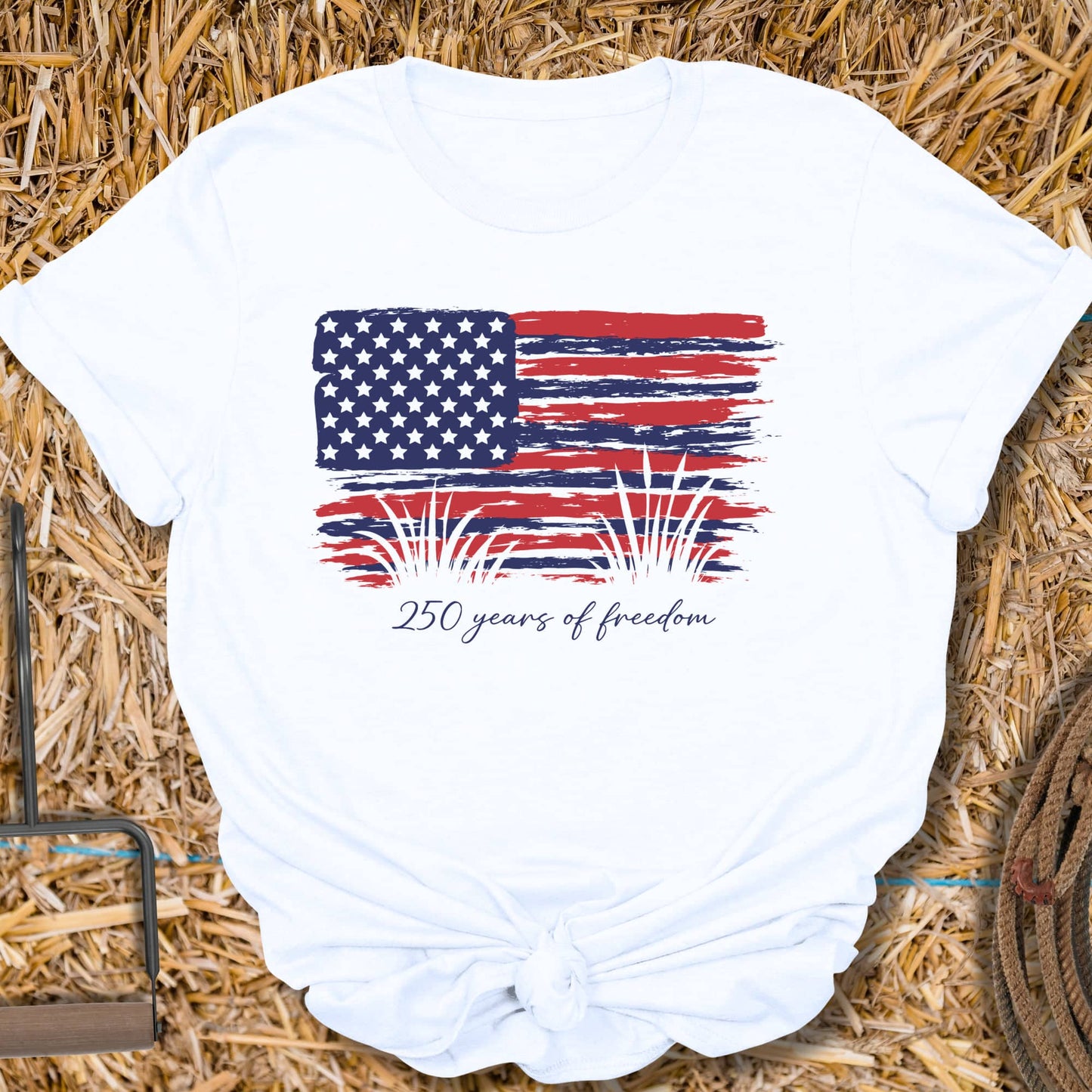 Printify T-Shirt White / S Fields Of Freedom Tee