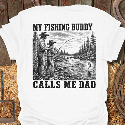 Printify T-Shirt White / S Fishing Buddy Tee