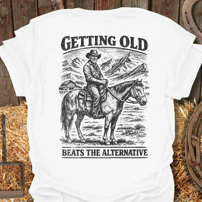 Printify T-Shirt White / S Getting Old Tee