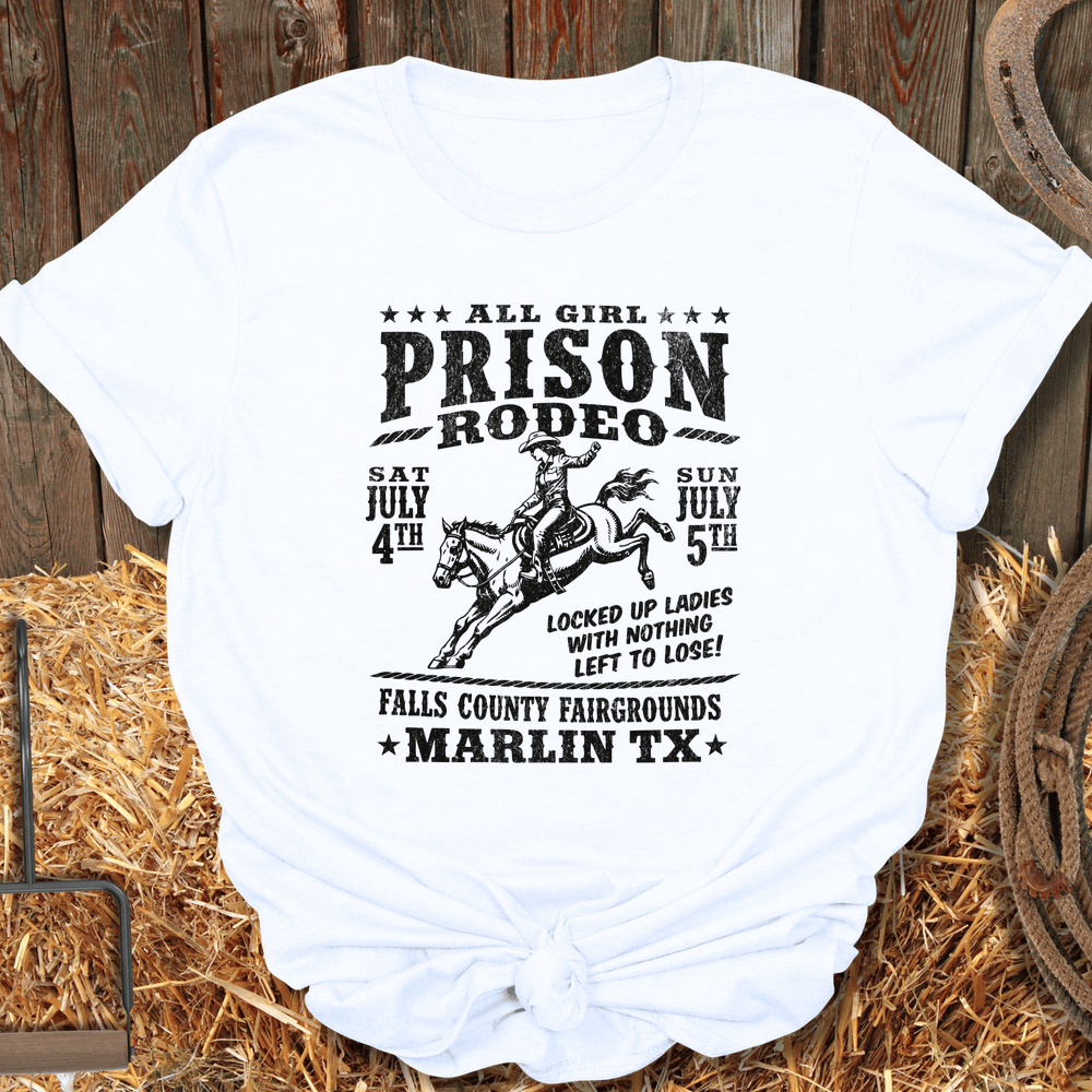 Printify T-Shirt White / S Girl Rodeo Tee
