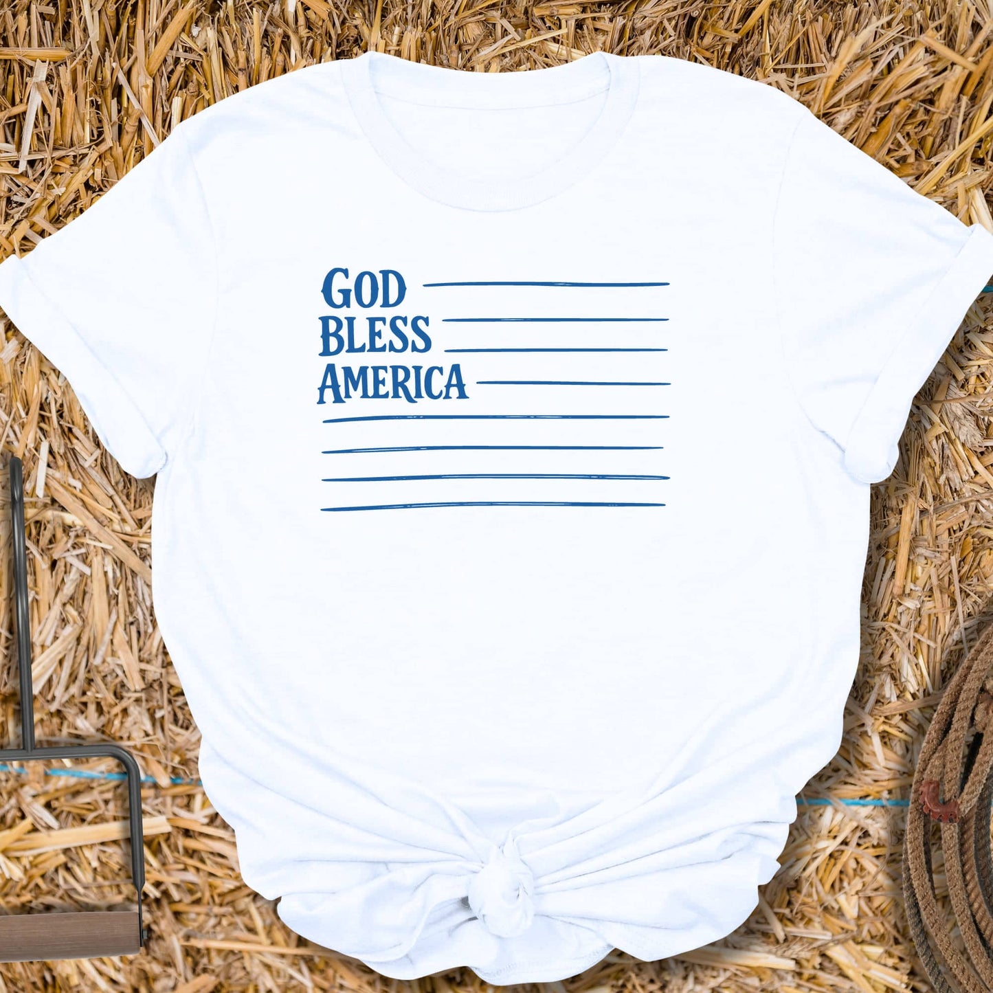 Printify T-Shirt White / S God Bless Tee