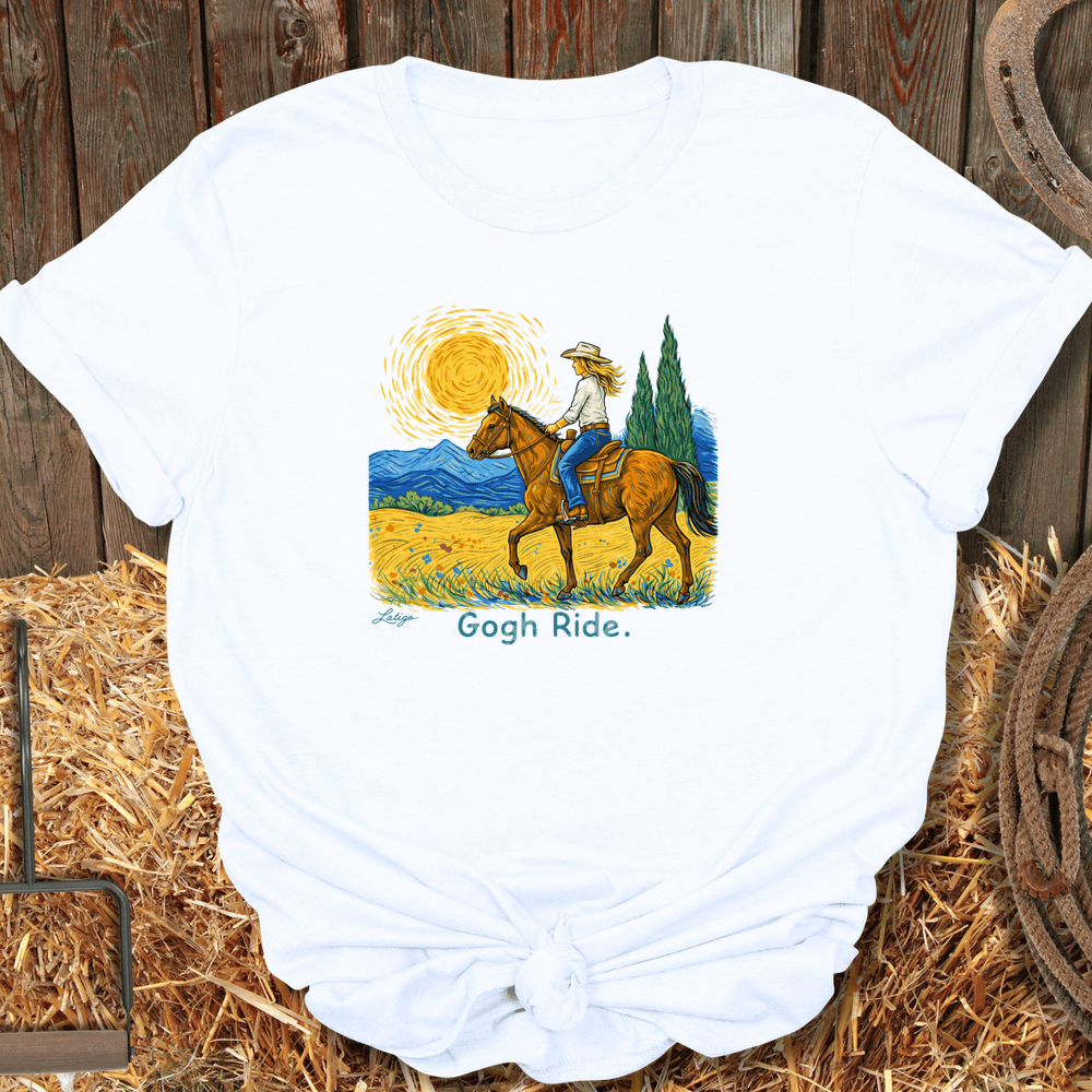 Printify T-Shirt White / S Gogh Ride Tee
