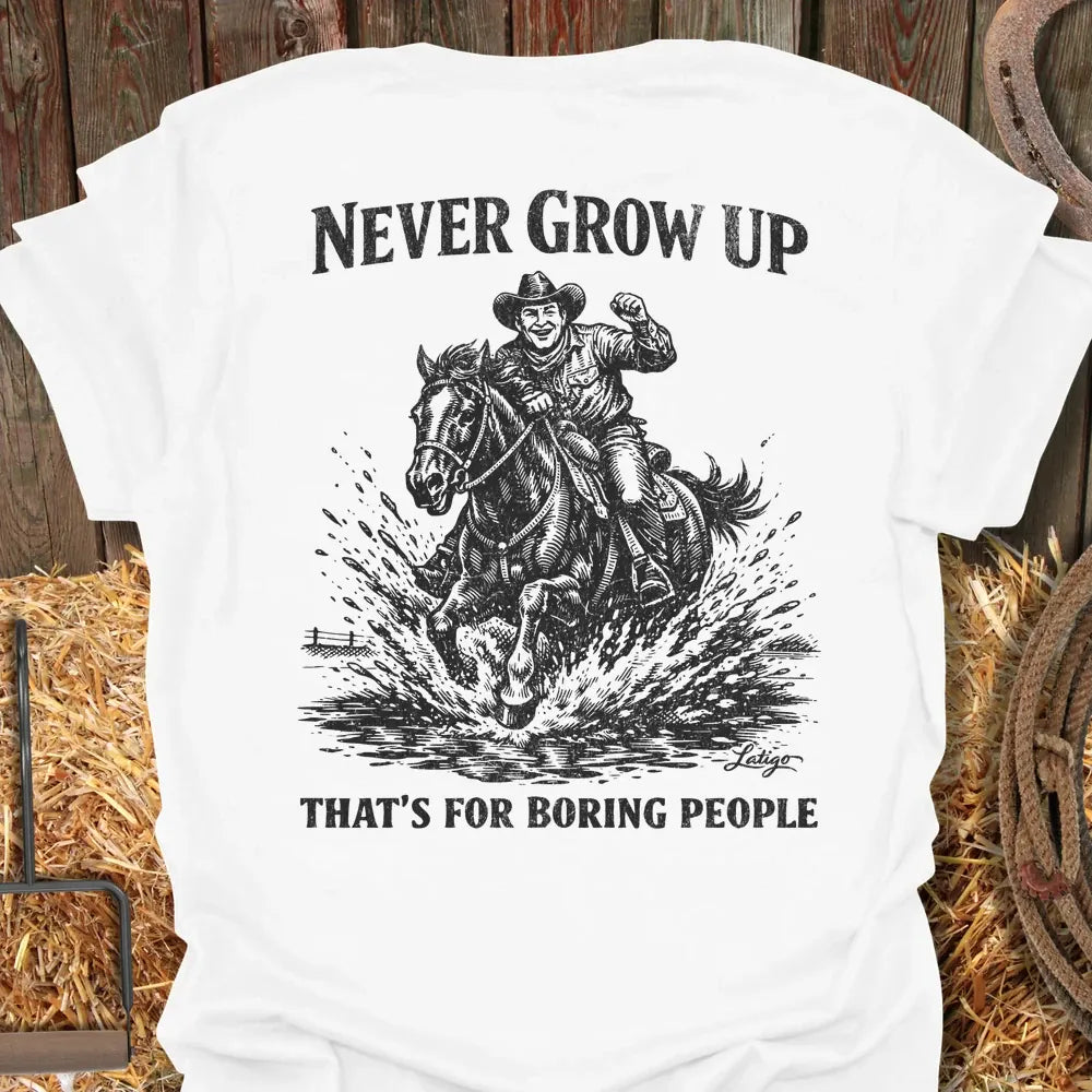 Printify T-Shirt White / S Grow Up Tee