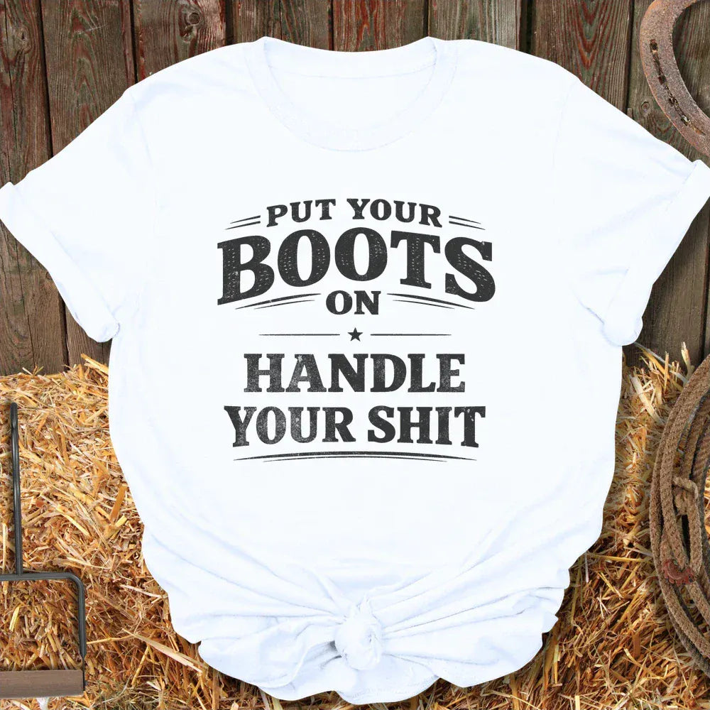 Printify T-Shirt White / S Handle It Tee