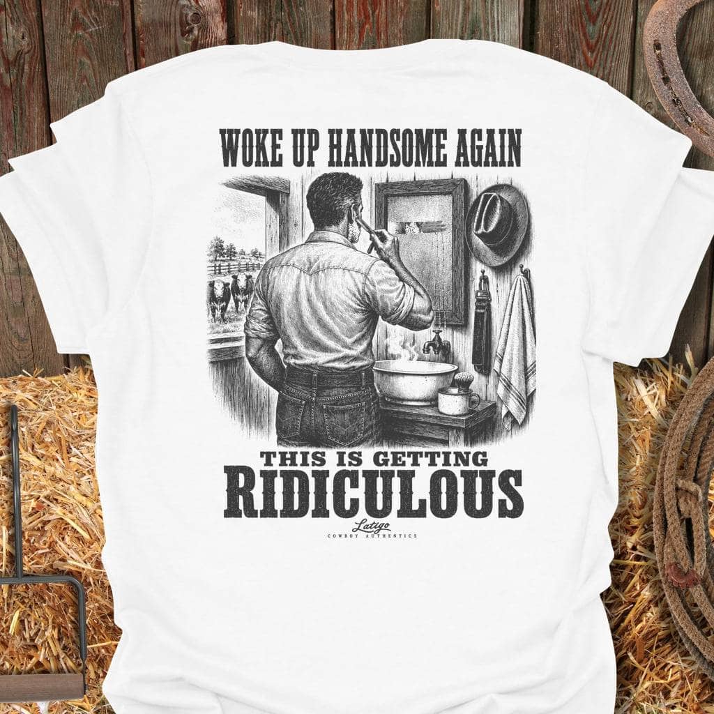 Printify T-Shirt White / S Handsome Again Tee