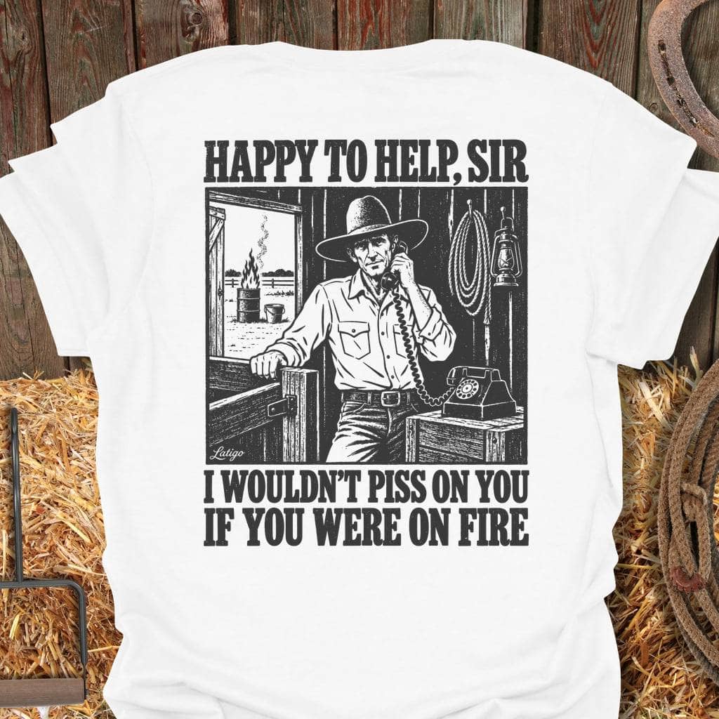 Printify T-Shirt White / S Happy To Help Tee