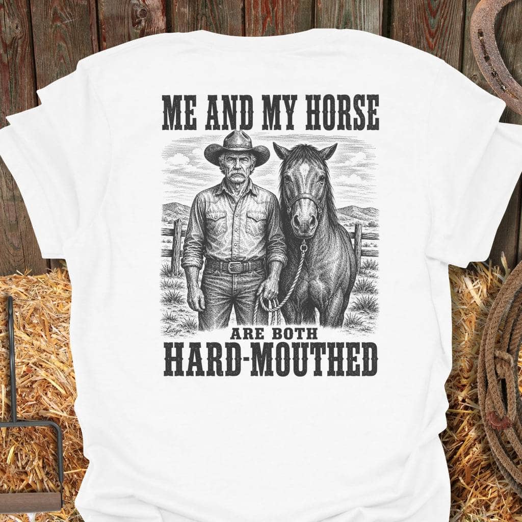 Printify T-Shirt White / S Hard Mouthed Tee