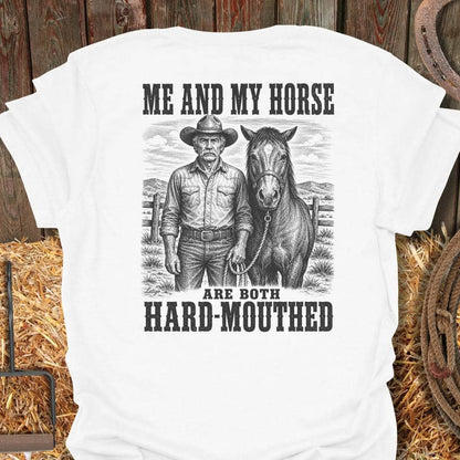 Printify T-Shirt White / S Hard Mouthed Tee